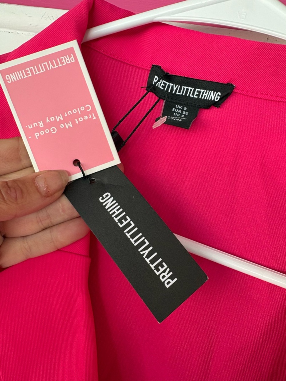PrettyLittleThing Bright Pink Tailored Blazer - Picture 4 of 5